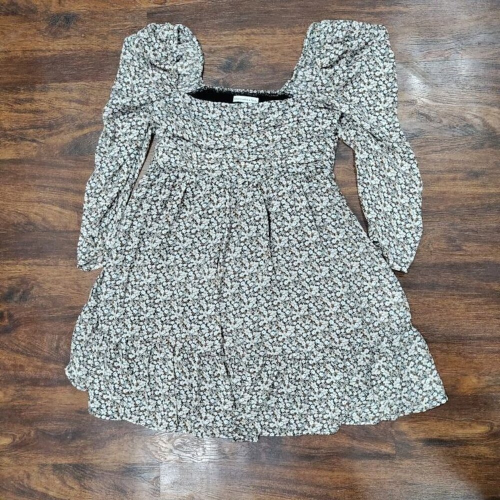 Abercrombie & Fitch Babydoll Mini Floral Prairie Whimsy Coquette Y2K Dress M - Picture 4 of 10
